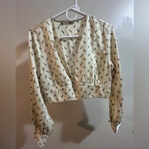 Zara Cream Floral Blouse